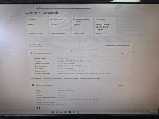*ASUS H110M-E/M.2 CORE i5-7500 240Go SSD