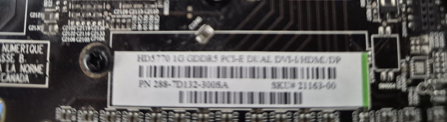 AMD Radeon HD 5770 — 1 Go GDDR5 — PCIe x16 — 2x DVI / DisplayPort / HDMI