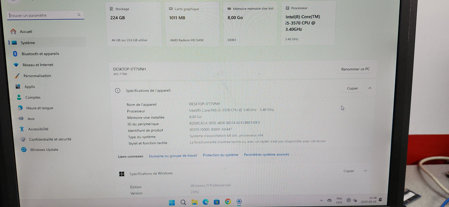 *MSI H61M-P31/W8 CORE i5 3570