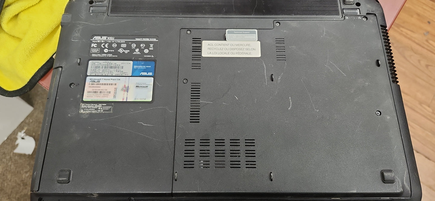 *ASUS K52J CORE i3 M350