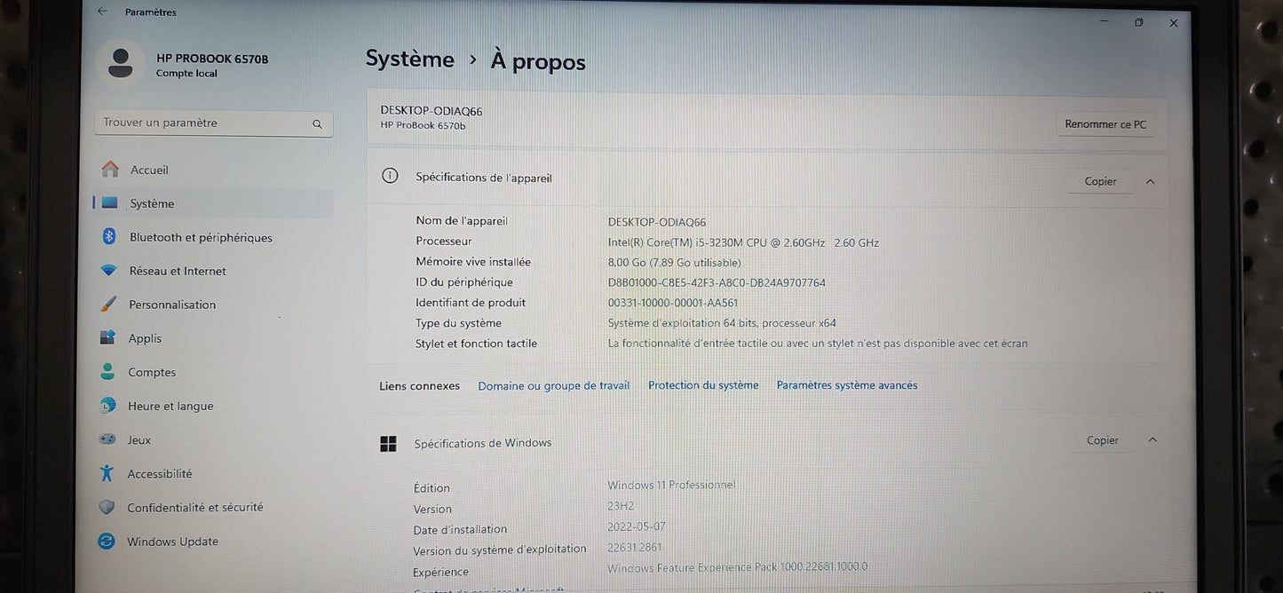 *HP PROBOOK 6570B CORE i5 3230M