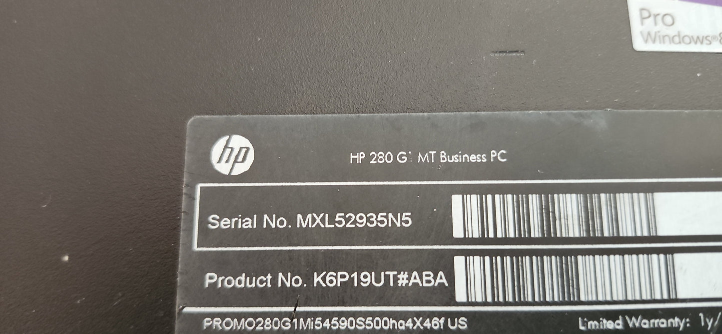 *HP 280 G1 MT BUSINESS CORE i5 4590S