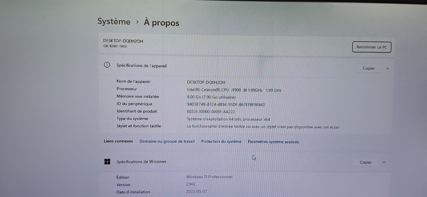 *MINI TOUR GIGABYTE GB BXBT 1900 INTEL CELERON