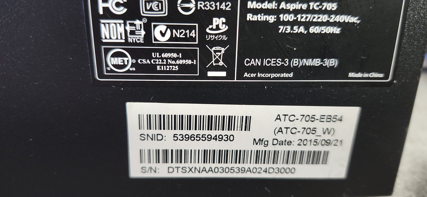 *ACER ASPIRE TC 7500 CORE i7 4790