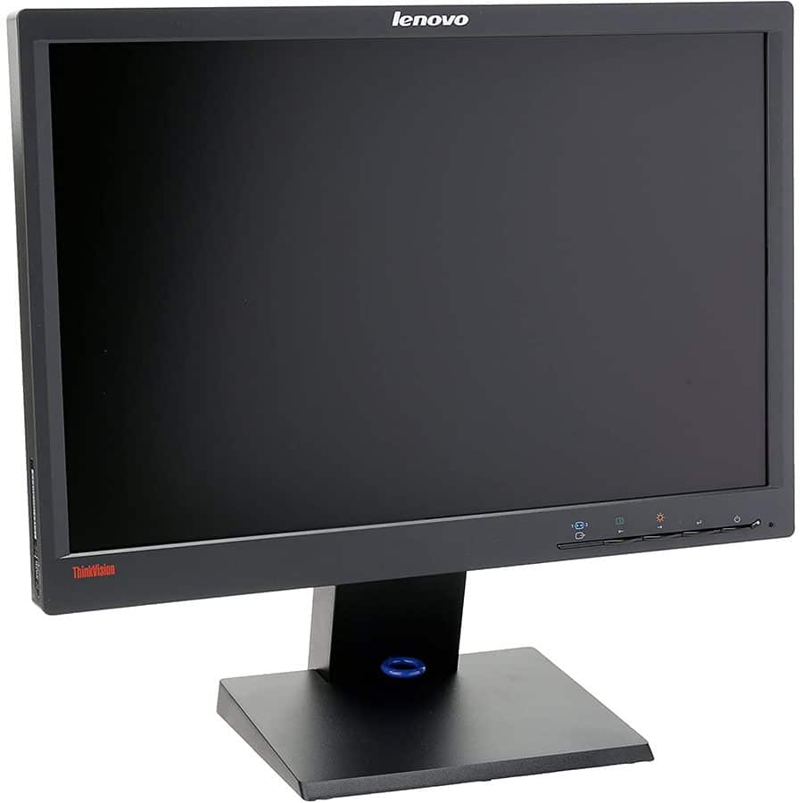 Écran Lenovo ThinkVision LT1952 19" — vue avant avec pied fixe stable
