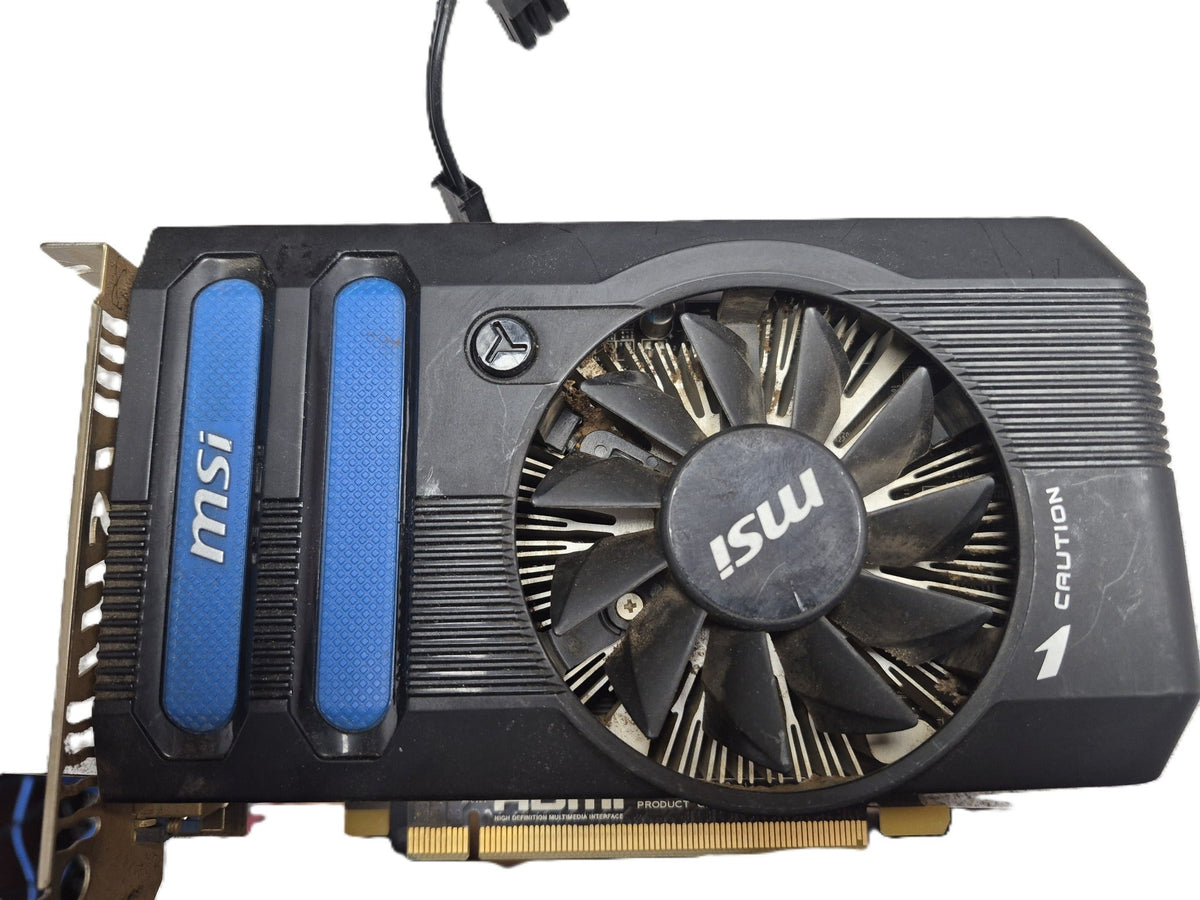 MSI AMD Radeon HD 7770 — vue de face avec ventilateur MSI