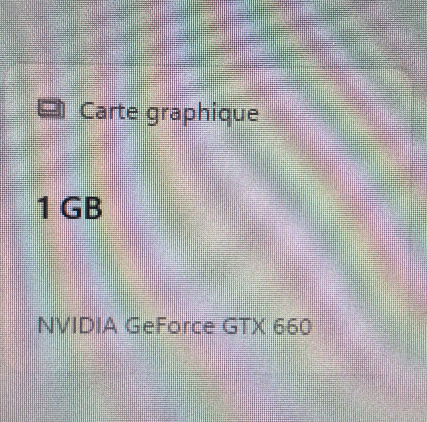 NVIDIA GeForce GTX 660 — 1 GB GDDR5 — PCIe x16 — 2x DVI / DisplayPort / HDMI