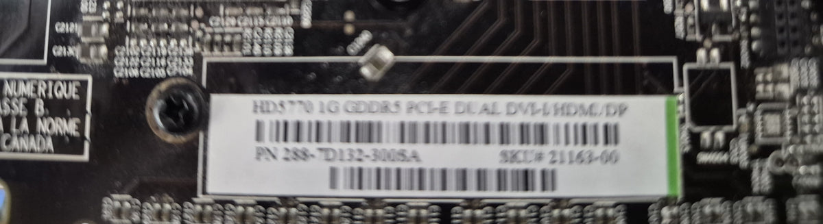 Sapphire ATI Radeon HD 5770 1 Go GDDR5 — Bus 128-bit • PCIe x16 • 2x DVI + DisplayPort + HDMI — Bureautique & Multi-écran