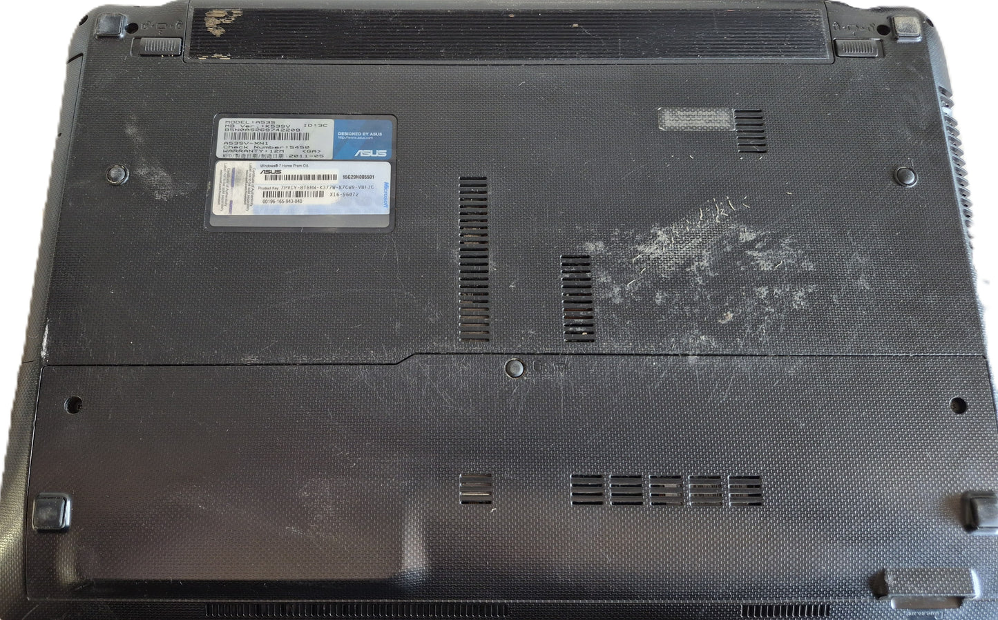ASUS A53S – Core i5-2410M | 8 Go DDR3 | 128 Go SSD | Windows 11 Famille