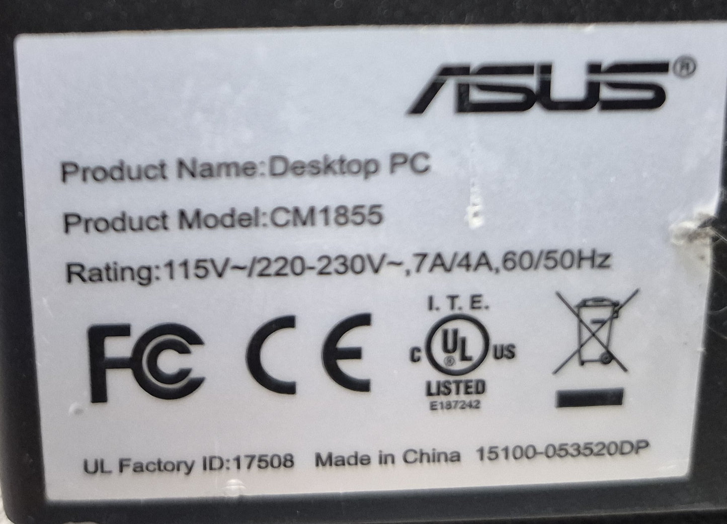 ASUS Essentio CM1855 — AMD FX-8120 8 cœurs | 8 Go DDR3 | 256 Go SSD | GTX 960 2 Go | Win 11