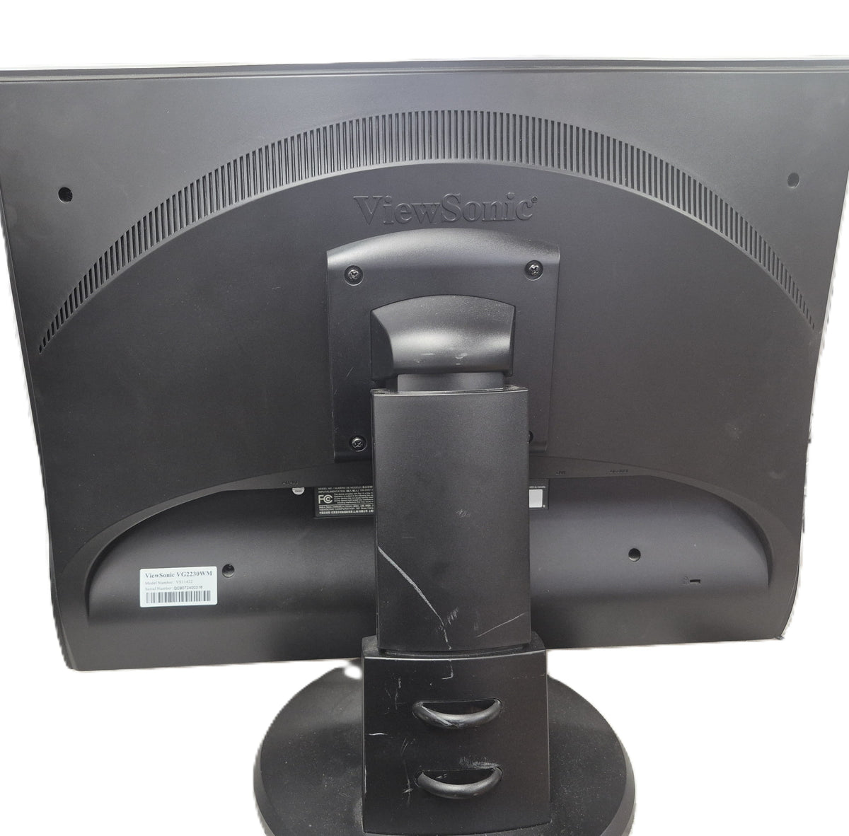 ViewSonic VG2230WM - vue arrière angle différent