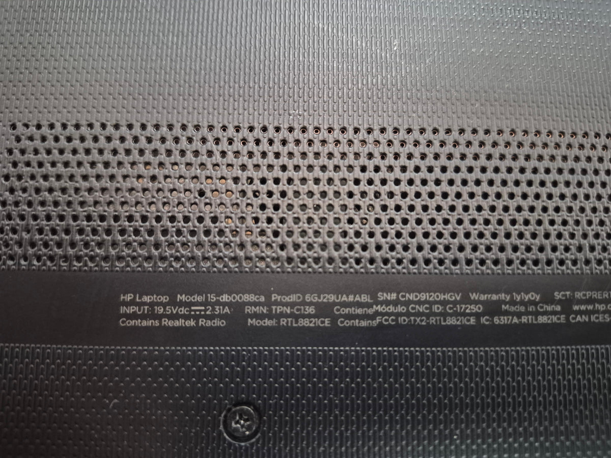 HP 15-db0088ca — vue fermée
