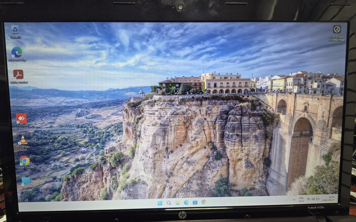 💻 HP PROBOOK 4720S — RECONDITIONNÉ Intel Pentium P6200 • 8 Go DDR3 • SSD 120 Go • 17,3 pouces HD • ATI Radeon HD 4550 • Windows 11 Famille