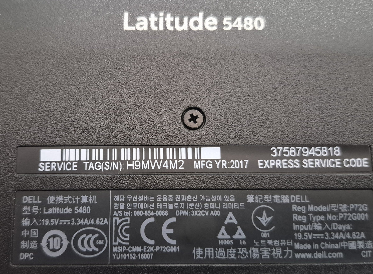 Dell Latitude 5480 — Intel Core i5-7200U — 8 Go DDR4 — 256 Go NVMe — Écran 14" HD — Win 11 Pro