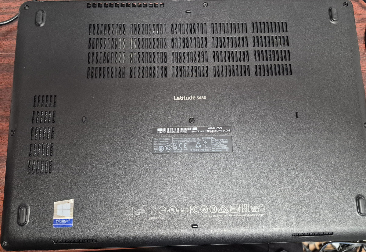 Dell Latitude 5480 — Core i5 6200U • 8 Go DDR4 • NVMe 256 Go • 14" HD • Batterie ~1 h — Reconditionné