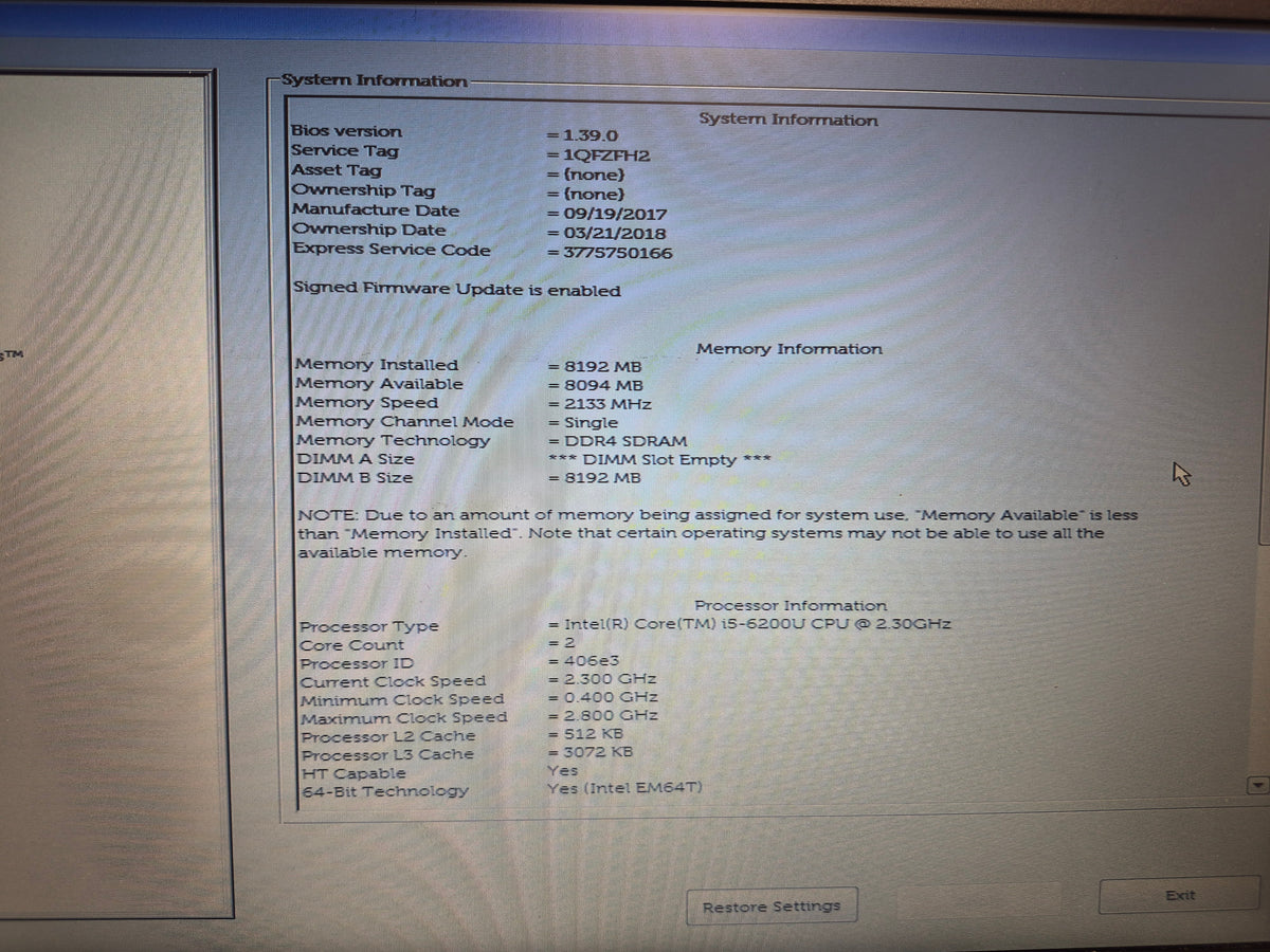Dell Latitude 5480 — Core i5 6200U • 8 Go DDR4 • NVMe 256 Go • 14" HD • Batterie ~1 h — Reconditionné