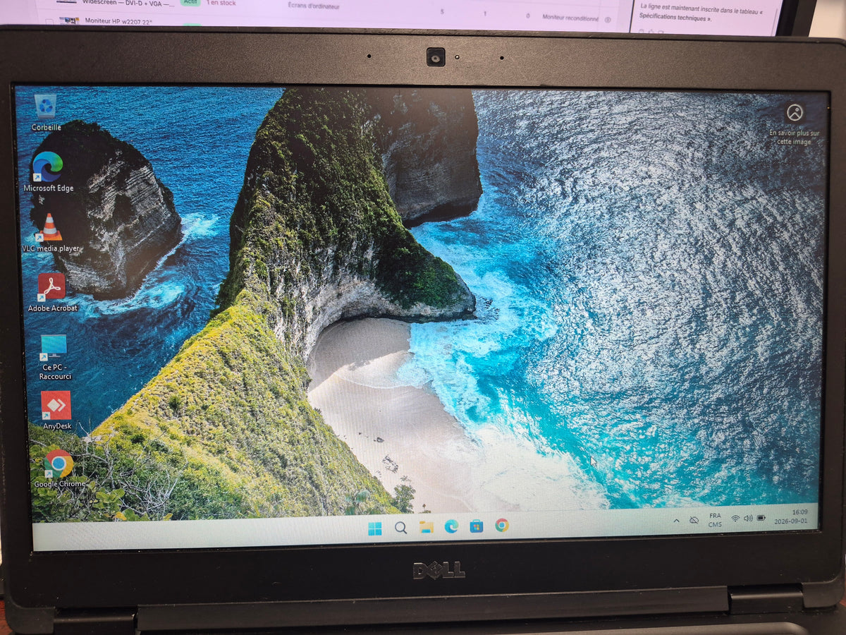 Dell Latitude 5480 — Core i5 6200U • 8 Go DDR4 • NVMe 256 Go • 14" HD • Batterie ~1 h — Reconditionné