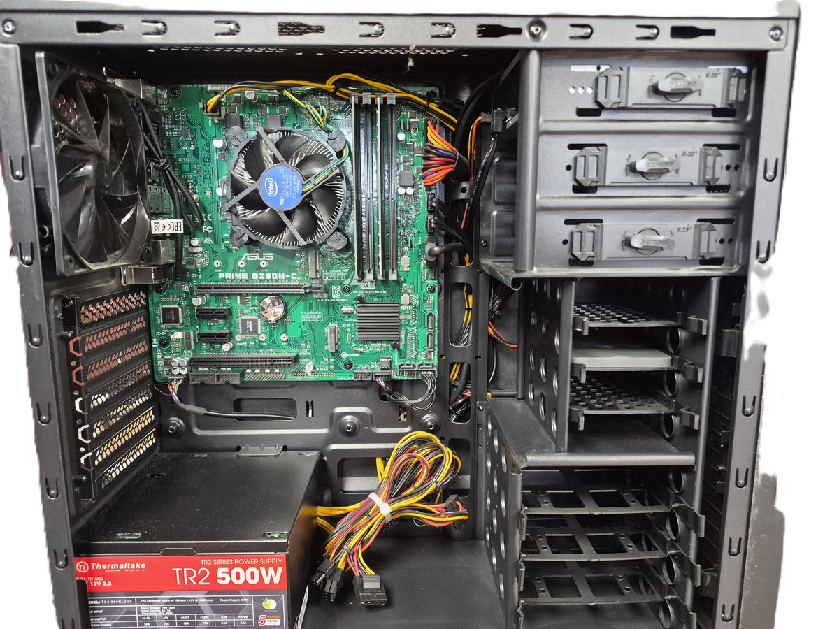 Tour Thermaltake — carte mère ASUS PRIME B250M-C, Core i5-7400, 8 Go DDR4, SSD 256 Go, Windows 11 Pro