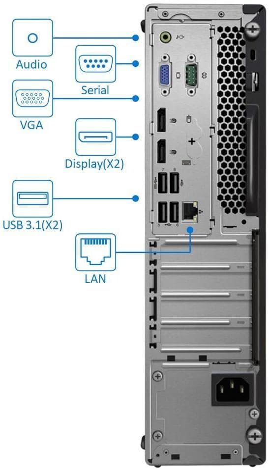 Lenovo ThinkCentre M720s — Core i5-8500 | 8 Go DDR4 | 250 Go SSD | Windows 11 Pro