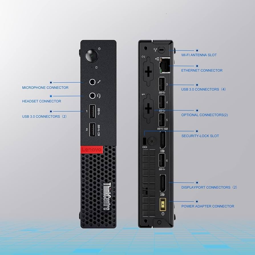 PC Tiny Lenovo ThinkCentre M710q — Core i5-7500T, 8 Go, SSD 128 Go