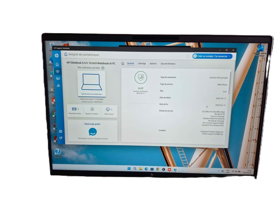 HP EliteBook 6 G1i — Intel Core Ultra 5 225U • 16 Go DDR5 • SSD 1 To • 16" WUXGA — Quasi-neuf