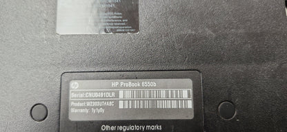 *HP PROBOOK 6550B CORE i5 M460