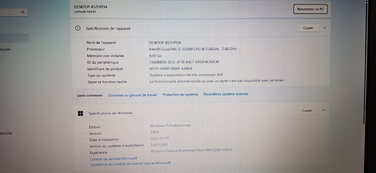 *DELL LATITUDE E6430 CORE i5 3320M