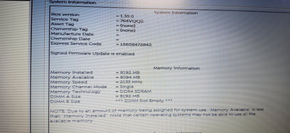 *DELL LATITUDE 7480 CORE i5 7300U(COUVERCLE LEGEREMENT GRADE B REGARDER PHOTOS)