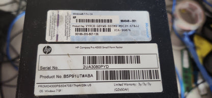 *PC DE BUREAU HP COMPAQ 4300 PRO SFF CORE i5 3570S