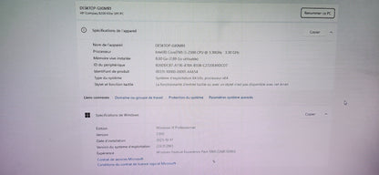 *PC DE BUREAU HP COMPAQ 8200 ELITE SFF CORE i5 2500