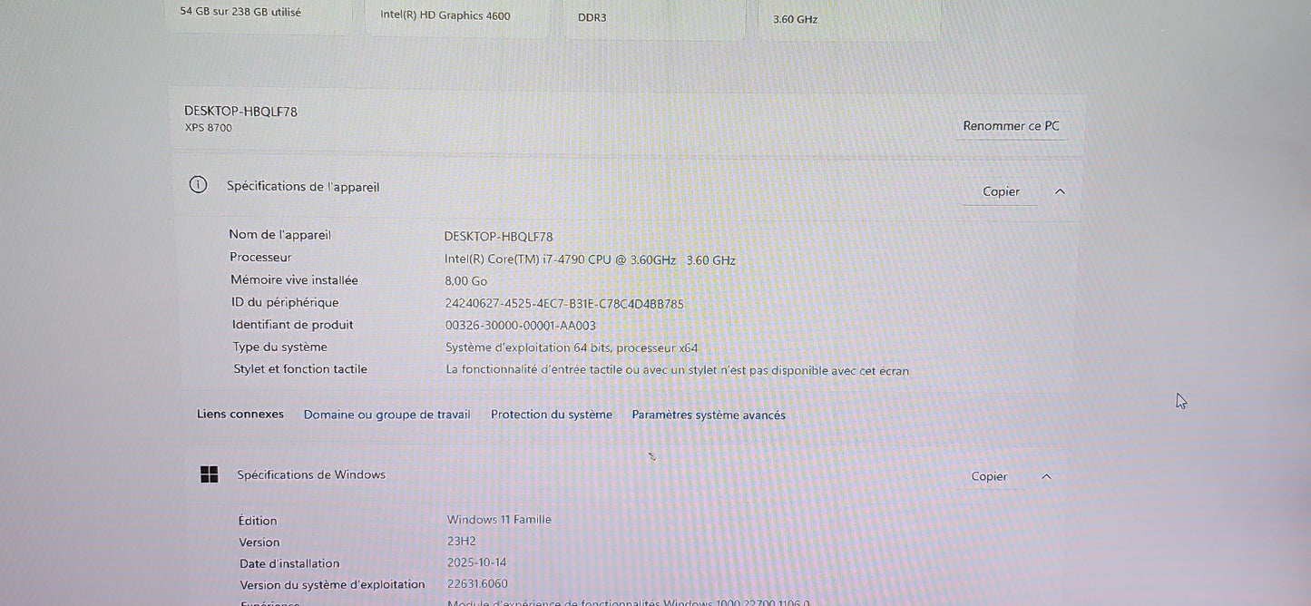 *DELL XPS 8700 CORE i7 4790