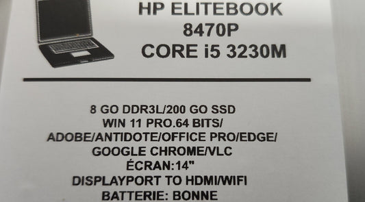 *HP ELITEBOOK 8470P CORE i5 3230M